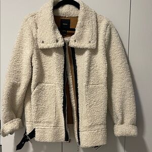 Forever 21 Cream and Brown Sherpa Jacket